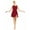Red, variant on TiaoBug Women Chiffon Lyrical Contemporary Dance Dress High Low Ballet Dance Leotard