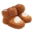 thumbnail image 5 of Otqutp Baby Flat Sole Shoes Warm Shoes Soft Booties Comfortable Boots Toddler Warming Home Shoes Snow Boots for Baby Girls and Boys(B,6-12 Months), 5 of 5