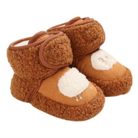

Quealent Baby Booties Boy Unisex Water Repellent Baby Booties with Vegan Sherpa Lining B 13（3）