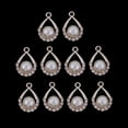 thumbnail image 2 of 20 Unids Suministros Artesanales Gota de Perla Colgantes de Cristal para La Fabricación de Joyas Hechos Accesorios para DIY Collares P, 2 of 7
