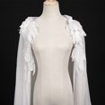 thumbnail image 3 of Byfri Sheer Chiffon Long Flowing Hoodless Outerwear for Weddings & Themed Events 150cm White, 3 of 7