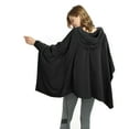 thumbnail image 3 of Oversized Hooded Poncho Cape, Casual Hoodie Sweatshirt, Batwing Coat Pullover | Light Weight, Cozy, Comfortable, Roomy | for Adults Women Men Teens, 3 of 7