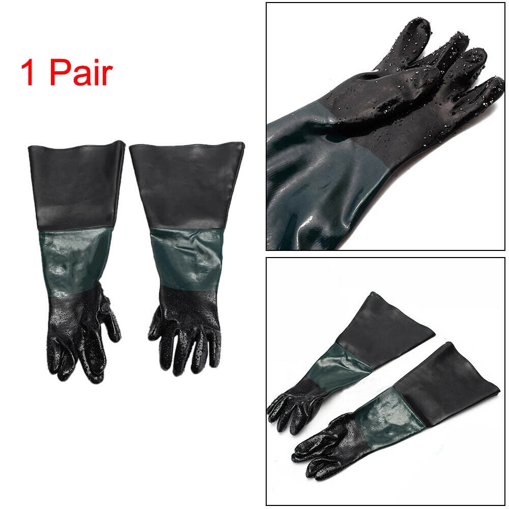 24" Labour Protection Gloves For Sand Blasting Cabinet Sandblaster Nice JB 