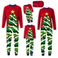 thumbnail image 1 of Pijamas navideños familiares a juego, conjunto de pijama con estampado de árbol de Navidad (camiseta y pantalón) para bebé/perro/perro/peluche)., 1 of 10