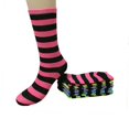 thumbnail image 2 of Colorful & Bold Striped Assorted 6 Pack Crew Socks, 2 of 3