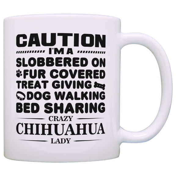 ThisWear Dog Lover Gifts for Women Crazy Chihuahua Lady Dog Mom Owner 11 ounce Coffee Mug