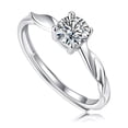 thumbnail image 1 of 2pzs Anillo De Promesa Parejas 925 Plata Original Modelo Plateado, 1 of 4