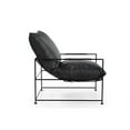 thumbnail image 5 of Pemberly Row Contemporary Upholstered Metal Accent Chair in Black, 5 of 6