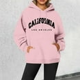 thumbnail image 4 of California Los Angeles Hoodies for Women Fall Winter Long Sleeve Graphic Hooded Sweatshirt with Pockets Pullover Tops, 4 of 5