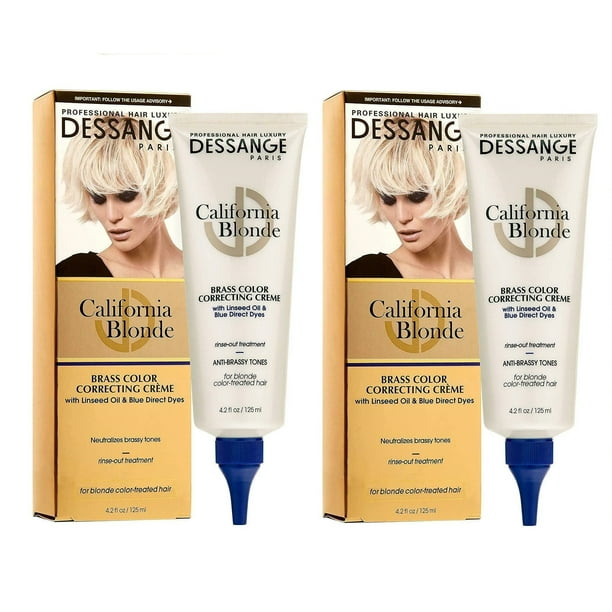 Dessange California Blonde Brass Color Correcting Creme, 2 pack 4.2