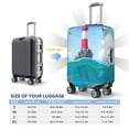 thumbnail image 6 of Haiem Lighthouse Sea Port Luggage Cover Printed Suitcase Covers for Luggage Elastic Washable Suitcase Protector Fits 18-32 Inch Luggage-X-Large, 6 of 9