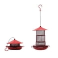 thumbnail image 4 of SUTENGDA Squirrel Proof Metal Bird Feeder - Large Capacity  Cardinal & Finch  Red, 4 of 6