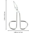 thumbnail image 3 of Flat Tip Tweezer 1Pcs Stainless Steel Eyebrow Tweezers Flat Tip Tweezers Hair Plucker Facial Hair Plucker Eyebrow Remover for Men Women Silver Scissor Handle Twizer, 3 of 5
