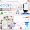 thumbnail image 3 of Bomba de botella de agua, dispensador de agua eléctrico portátil con carga USB para cocina, hogar, oficina, Camping, 1 unidad (blanca), 3 of 5