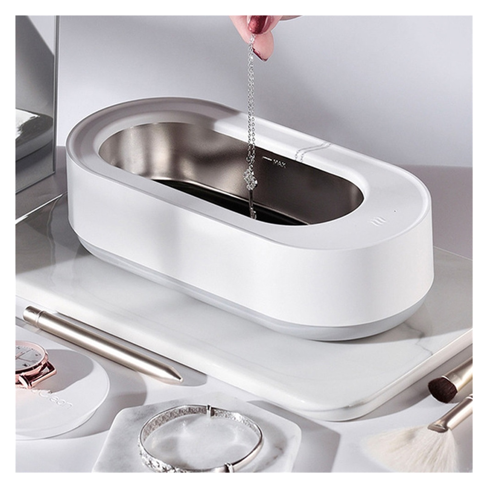 Portable Ultrasonic Cleaner Glasses Watch Jewelry Cleaning Machine Jewelry Denture Household Cleaner