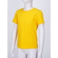 thumbnail image 4 of TSSOE Boys Solid Color Short Sleeve T-shirt Kids Summer Casual Crewneck Tee Tops for Outdoor Playwear Yellow 110, 4 of 7