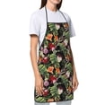 thumbnail image 3 of Fuzoiu Watercolor Tropical Flowers Print Waterproof Apron, Kitchen Apron for Women Men Chef, Apron for Christmas Dinner Party Cooking Baking Crafting House Cleaning Kitchen, 3 of 7