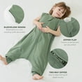 thumbnail image 4 of Mosebears 1.0 Tog Baby Sleeping Bag - Cotton Sleeveless Sleep Sack for Baby(Dark Green,S(6-12 Months)), 4 of 8