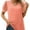Pink, variant on Womens Summer Tops V Neck T Shirts Swiss Dot Puff Sleeve Tops Loose Casual Tshirts