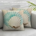thumbnail image 3 of WERPE  Vintage Ocean Throw Pillow Covers Beach Starfish Sea&nbsp;Turtle&nbsp;Seahorse Scallop Shell Summer Nautical Coastal World&nbsp;Map Decor Pillow Cases Pillowcases (VO-Ocean), 3 of 5
