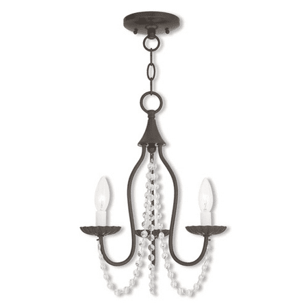 

Mini Chandeliers 3 Light Alessia With Steel Drum English Bronze size 13 in 180 Watts - World of Crystal