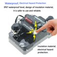thumbnail image 3 of Circuit Breaker Fuse Audio Holder 30A-300A Manual Switch 12-48V DC for Car Boat, 3 of 7
