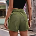 thumbnail image 4 of Women's High Waist Buckled Belted Short Mini Cargo Denim Skorts Skirts Jeans Shorts Streetwear with Flap Pocket, 4 of 4