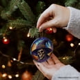 thumbnail image 6 of Witchy Grin Skull with Hat and Scarf Stained Glass Style Ceramic Ornament, Halloween Themed Christmas Gift and Decor, 6 of 6