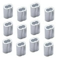 thumbnail image 1 of HLONK 200pcs Cable Crimps Wire Ferrules Rope Steel Cable Aluminum Crimping Loop Sleeve Steel Cable Double Ferrule Wire Rope Cable Clamps (Silver), 1 of 6