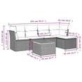 thumbnail image 2 of vidaXL Garden Sofa Set Black and brown with cream white cushions, 2 of 5