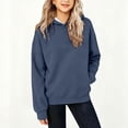 thumbnail image 2 of RYRJJ Girls Boys Button Collar Hooded Sweatshirts Pullover Casual Long Sleeve Hoodies Kids Cute Oversized Pocket Sweatshirt Tops, 2 of 6