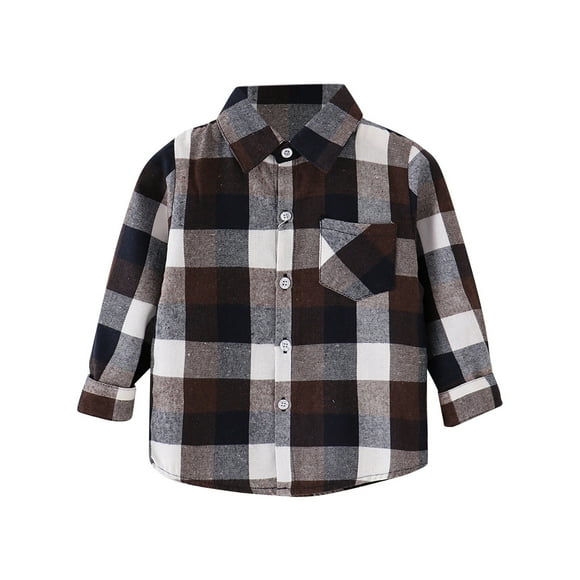 2025 Puawkoer Kids Cloths 1 top Boys' T-Shirts Toddler White Tshirt Easter Shirts for Boys Shirts for Boys Toddler Tank Tops Boys Kids Toddler Flannel Jacket Plaid Long Sleeve Lapel Button Down Shac
