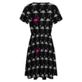 thumbnail image 5 of Flamingo Flock Dress Summer Street Style Dresses Female Short Sleeve Printed Sundress, 5 of 7