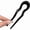 black, variant on Vintage U-Shaped Hair Fork for Women, Elegant Acrylic French Style Hairpin for Buns & Updos, Retro Chignon Bar Clip for Thick Hair, 5.11 Inch