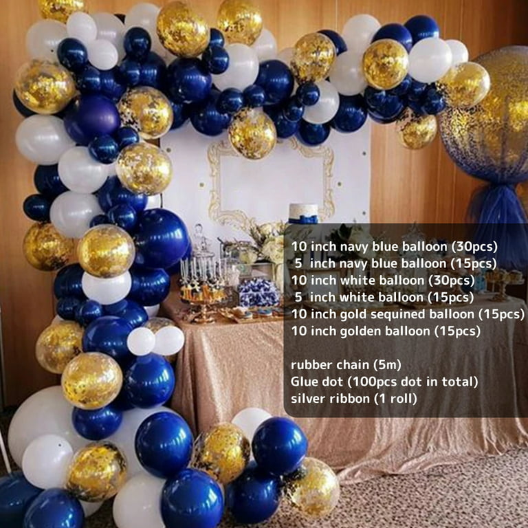 WEIGAO Blue One Foil Balloons Set First Birthday Decor One Year Old Number  Balloons Baby Shower