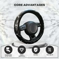 thumbnail image 5 of Diamond Bling Steering Wheel Cover for Cars, 15 Inch Soft PU Leather, Breathable & Anti-Slip Rhinestone Design, Universal Vehicle Interior Accessories, 5 of 13