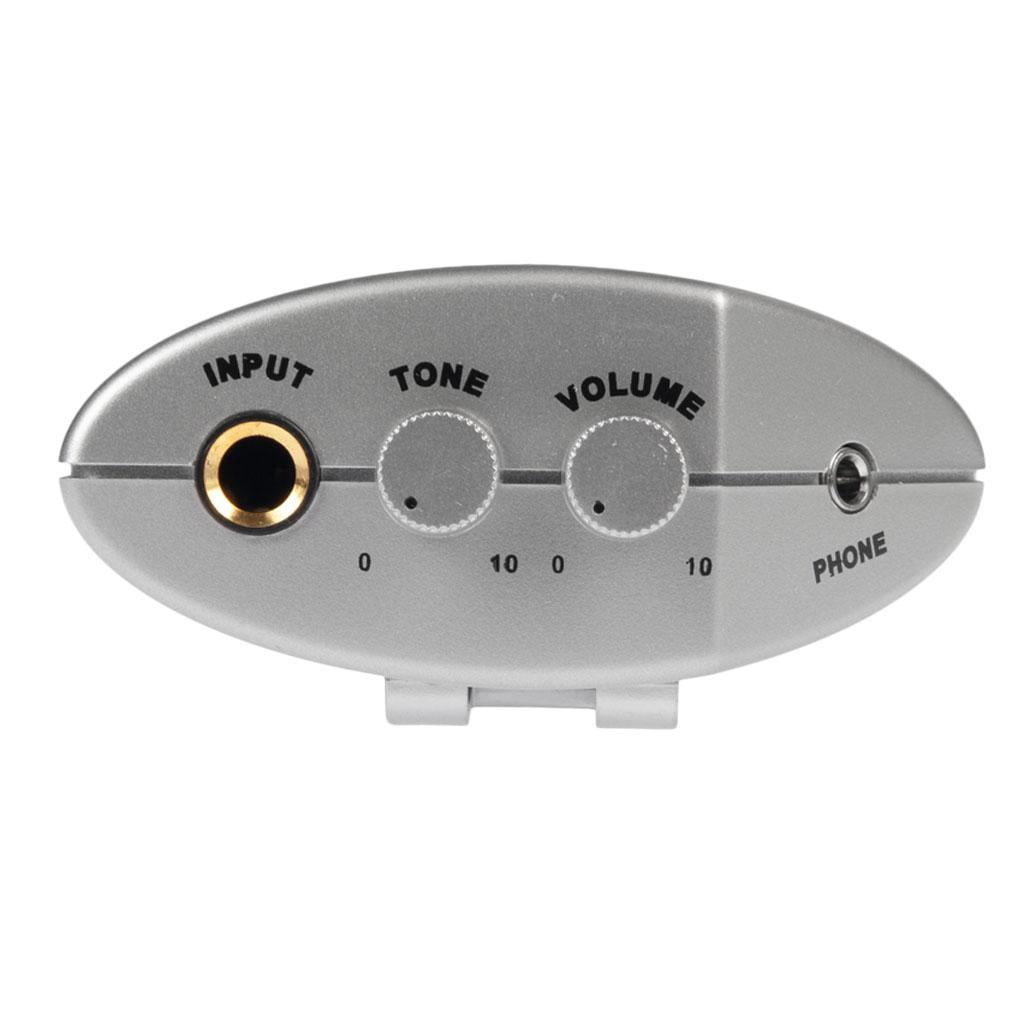 LeeQinersw Metal 3W Headphone Amplifier Loudspeaker Silver for Guitar Bass Accessory