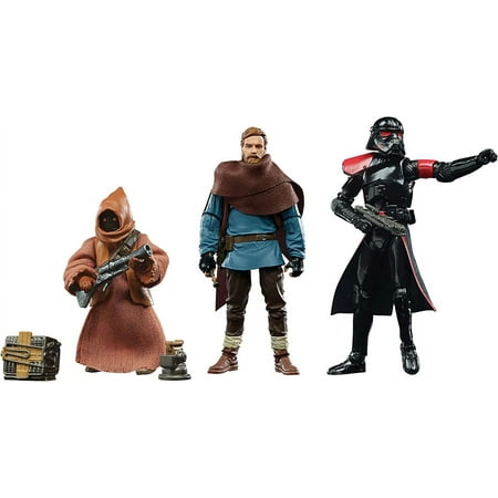 Star Wars Vintage Collection Ben Kenobi (Tibidon Station), Teeka & Purge Trooper (Phase II Armor) Action Figure 3-Pack (Disney Series)