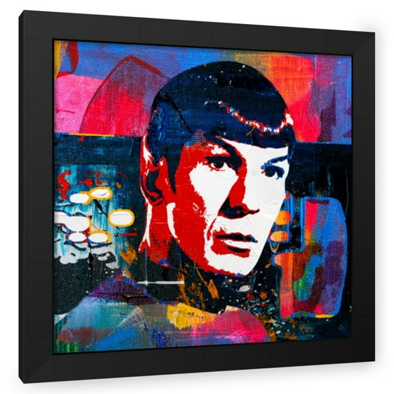 Stephen Chambers 20x20 Black Modern Wood Framed Wall Art Titled - Spock 1