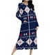 thumbnail image 2 of Batas para mujer, camisón con estampado navideño y camisón de invierno con cremallera y bolsillos, pijama holgado para mujer, 2 of 9