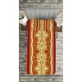 thumbnail image 3 of Ambesonne Orient Quilted Bedspread Set 2 Pcs, Middle East Swirl Motif, Twin Size, Ruby Pale Coffee Cream, 3 of 3