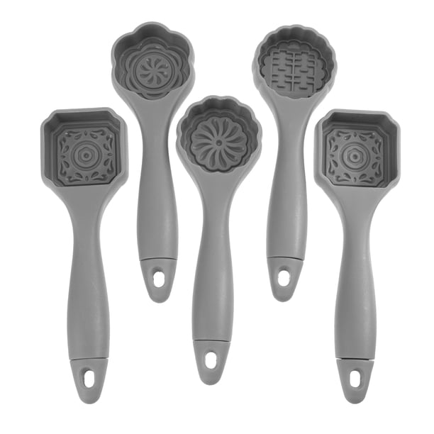 EeaseMX 5 moldes para pasteles de luna, repostería, utensilios de cocina (gris)