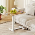 thumbnail image 4 of Costway C Shaped Side Table Height Adjustable Overbed Bedside Table with Hook & Cup Holder Natural, 4 of 10