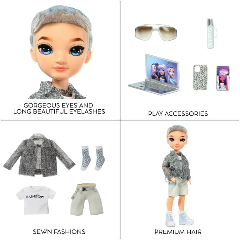 Rainbow High Kim- Denim Blue Fashion Doll. Fashionable Outfit & 10+  Colorful Play Accessories. Great Gift for Kids 4-12 Years Old and  Collectors.