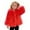 Red, variant on Toddler Winter Jacket Girls Beige Fluffy Coats Jacket Girls Warm Winter Coat Girls' Outerwear Jackets & Coats 3-4 Years
