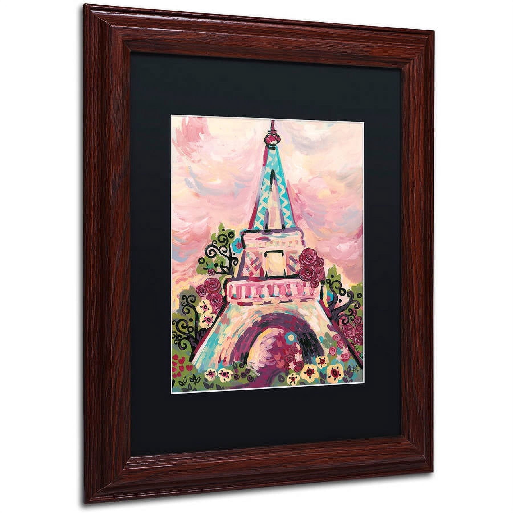 Trademark Fine Art "Lumiere De La Ville" Canvas Art by Natasha Wescoat, Black Matte, Wood Frame