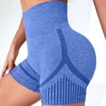 thumbnail image 2 of GILIGEGE Scrunch Workout Leggings Peach Butt Quick-dry Fitness Leggings Hip Lift Yoga Pants Pull-on Lounge Shorts 3D Compression Legging Contour Activewear Tights Blue, 2 of 5