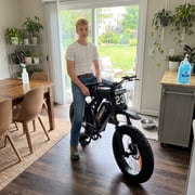 Electric Mountain Bike for Adults, 20 Fat Tire, 48V 17.5Ah Battery, 750 1500W Peak Motor, 32MPH, UL2849 Certified Off-Road E-Bike, Black