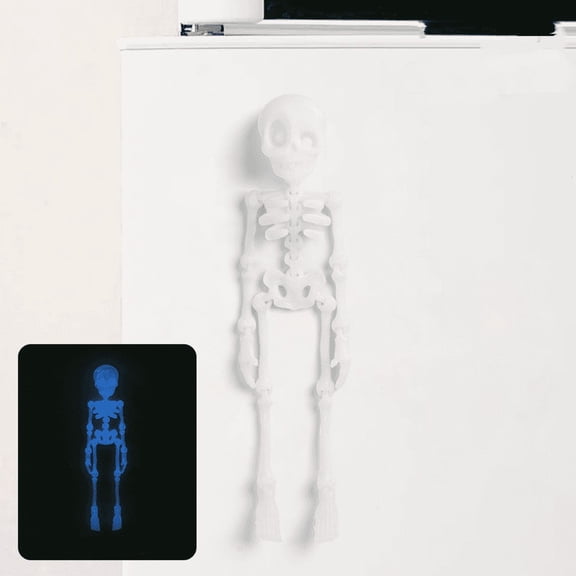 Poseable Skeleton Figurine Halloween Decoration for Kitchen Refrigerator Locker Cabinet Classroom Whiteboard