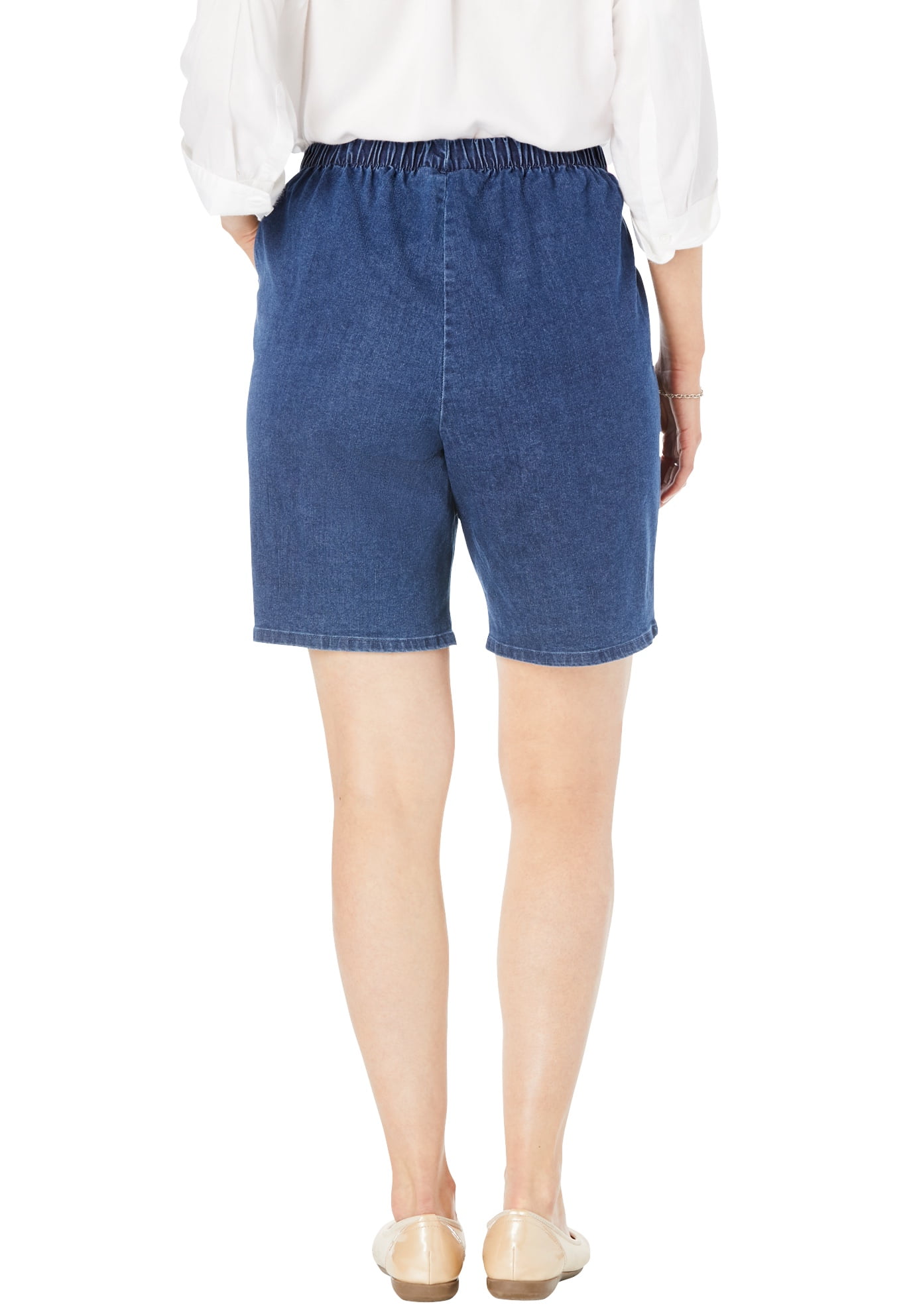 woman within denim shorts